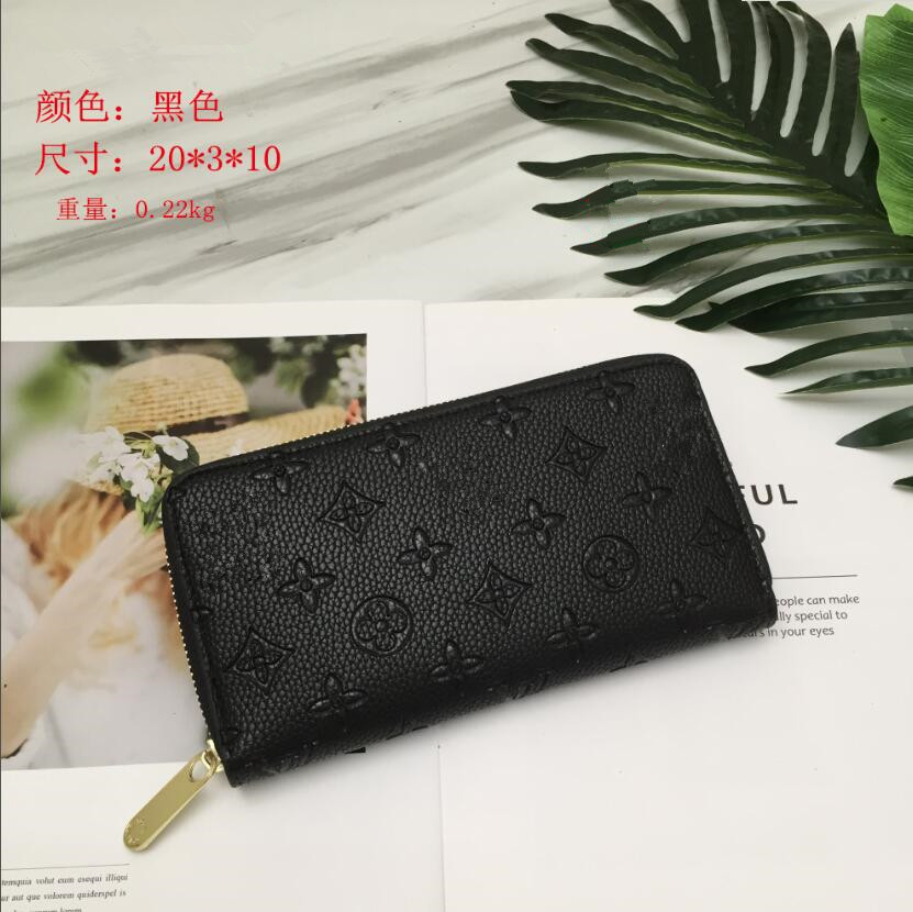 

2021 Fashion Long Wallet Solid Color Designer LVLOUISVITTON VUTTON Holderwallet,wallets,purse,purses,bag,bags, Red;black