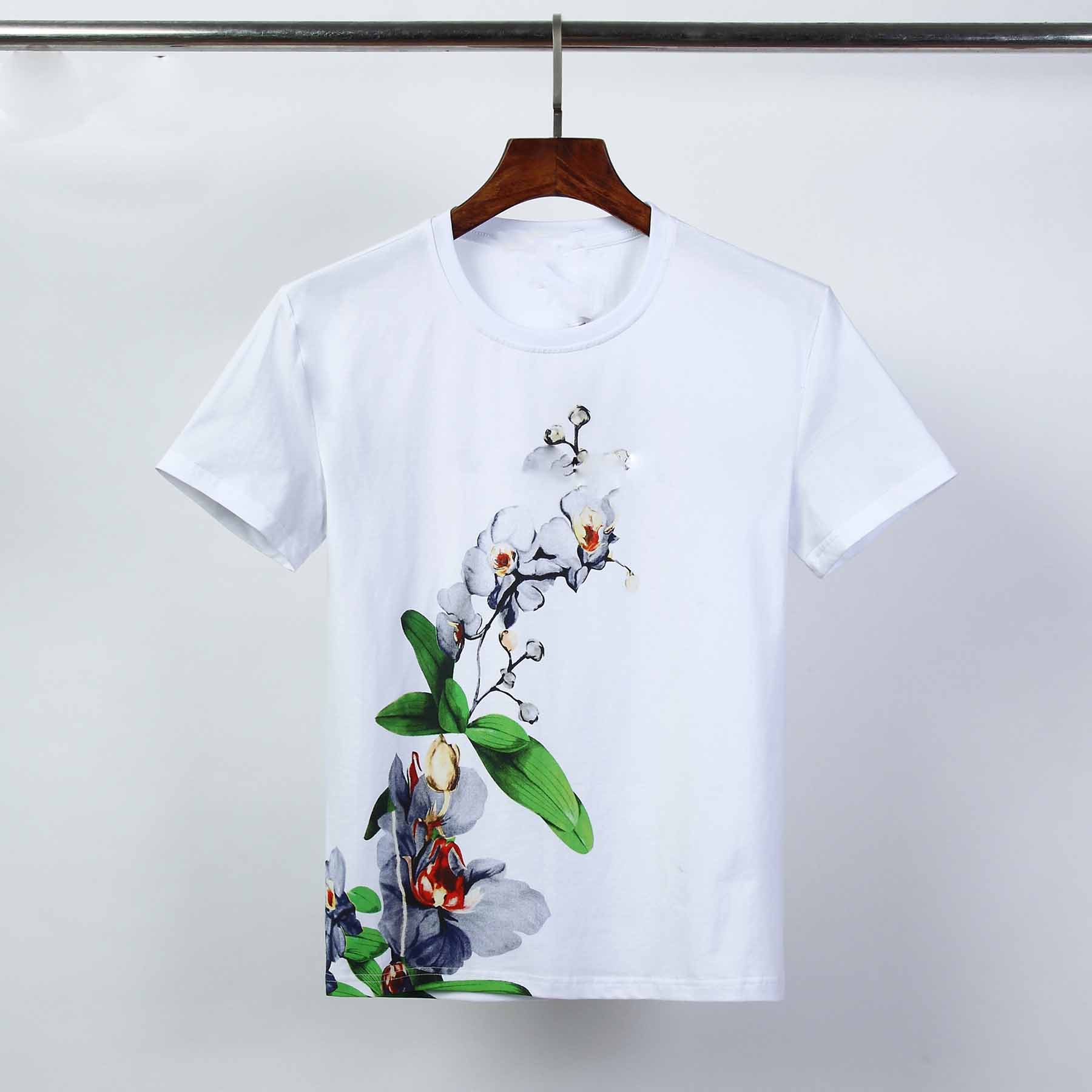 

Designer Men's T-Shirts Brand Apparel Europe and The United States The World's High-quality Printing Is Very Perfect Head, White