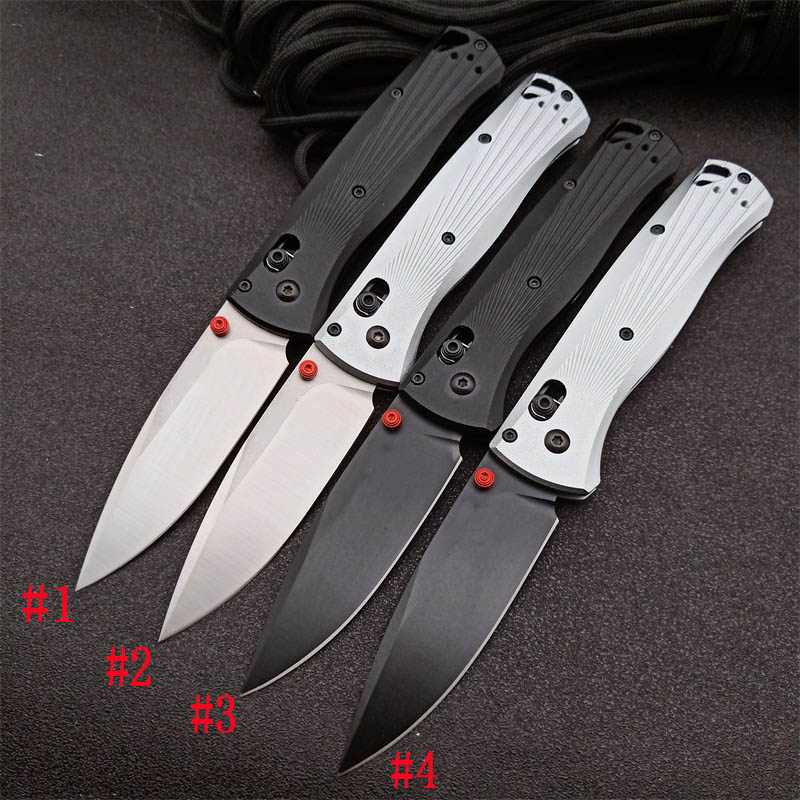 

Bench BM 535BK-4 Bugout AXIS Folding Knife M390 Black DLC Plain Blade Machined Aluminum Handles Outdoor Camping Hunting EDC 535 485 940 710