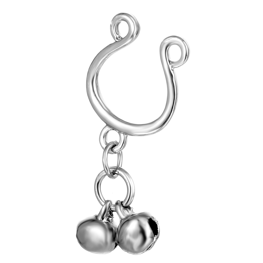 

D0965 Silver Color Nipple Ring No-Piercing