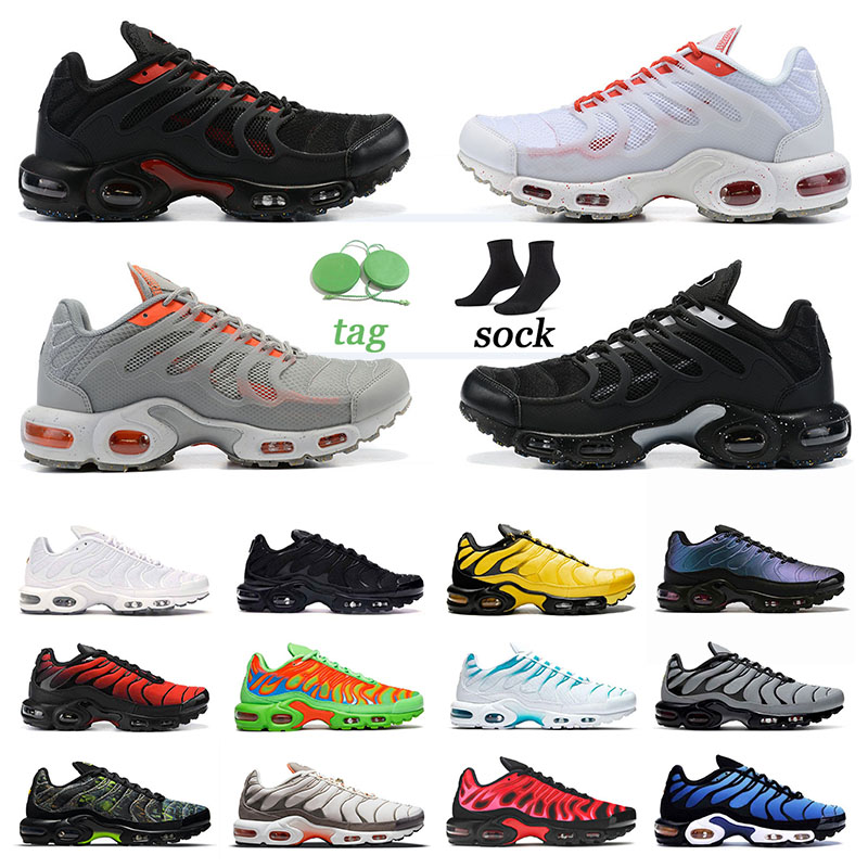 

Size US 12 Plus TN Vapor Max Leather Running Shoes air vapormax Womens Trainers Mens Sneakers Triple White Sustainable Black Volt Glow Terrascape Hyper blue Sports, 40-46 miami vice