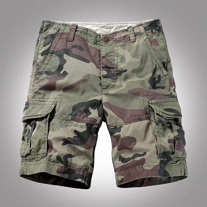 Men's Streetwear Cargo Shorts Shorts Cargo Pants Multiple Pockets Print Short Pants Daily Going out Micro-elastic Camouflage Breathable Lightwe