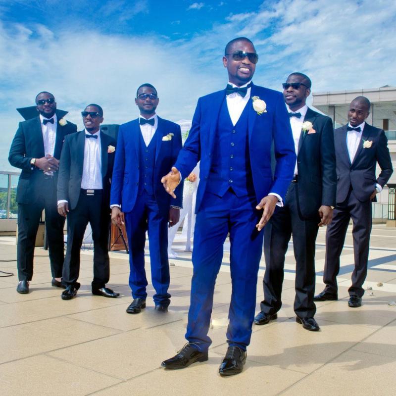 

Men's Suits & Blazers Handsome Royal Blue Mens Two Buttons Three Pieces High Quality Wool Blend Tuxedos Custom Made Back Split Wedding Suit, Beige