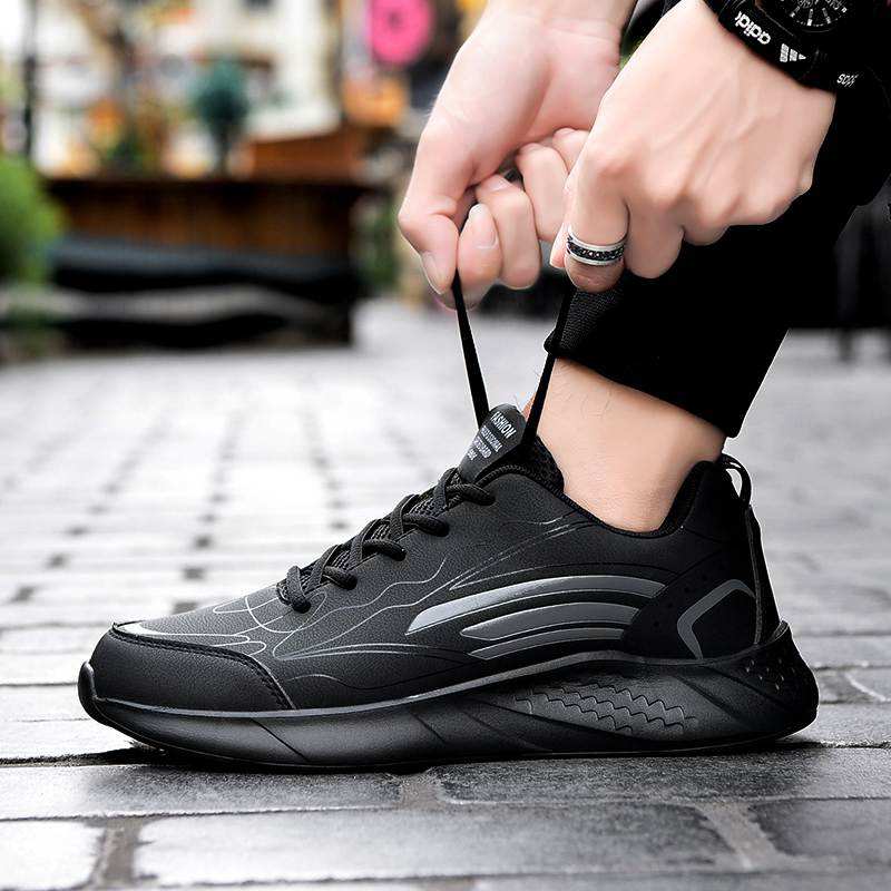 

aaa+ quality Breathable running shoes men black red lightweight soft sole versatile mens leisure sports sneakers trainers, A1