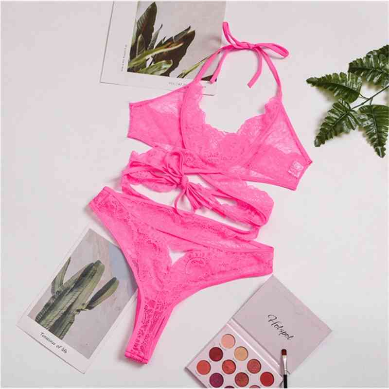 

Sexy pajamas ultra-thin suit lace bodysuit perspective temptation sexy underwear super coquettish back, Black;white