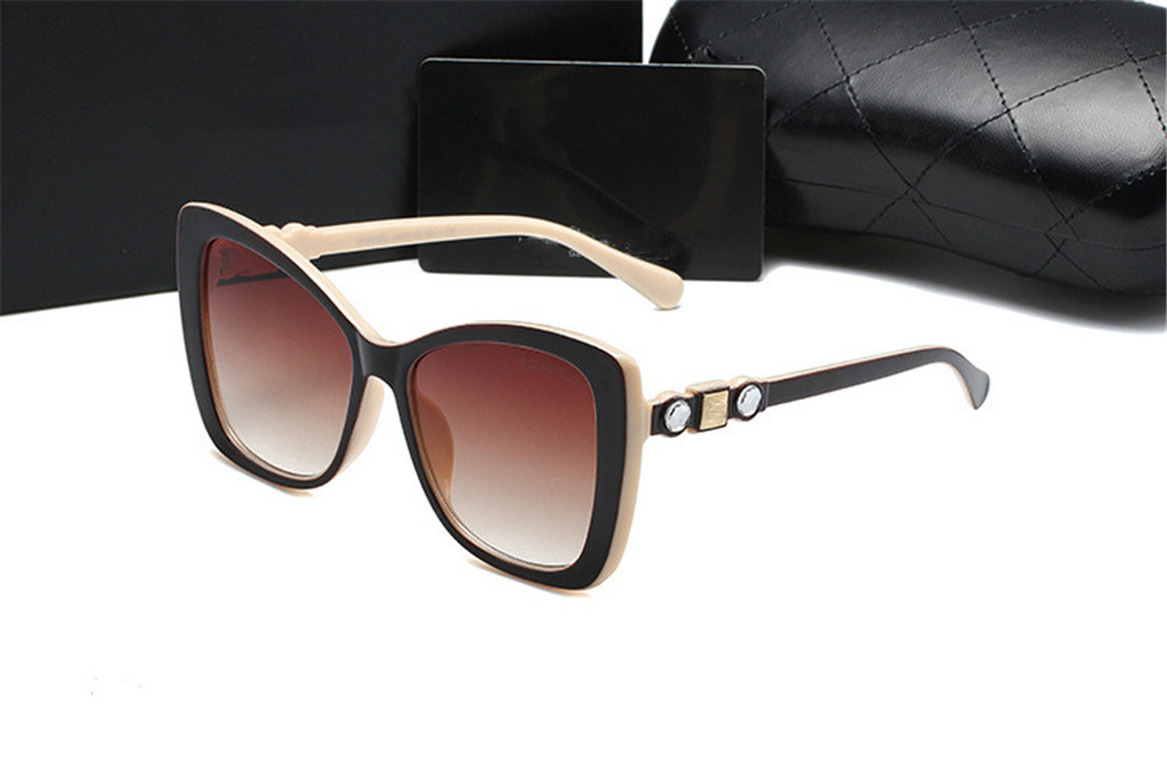 

9446 fashion women sunglasses square frame goggles top quality Pearl jewelry uv protection eyewear avant-garde style