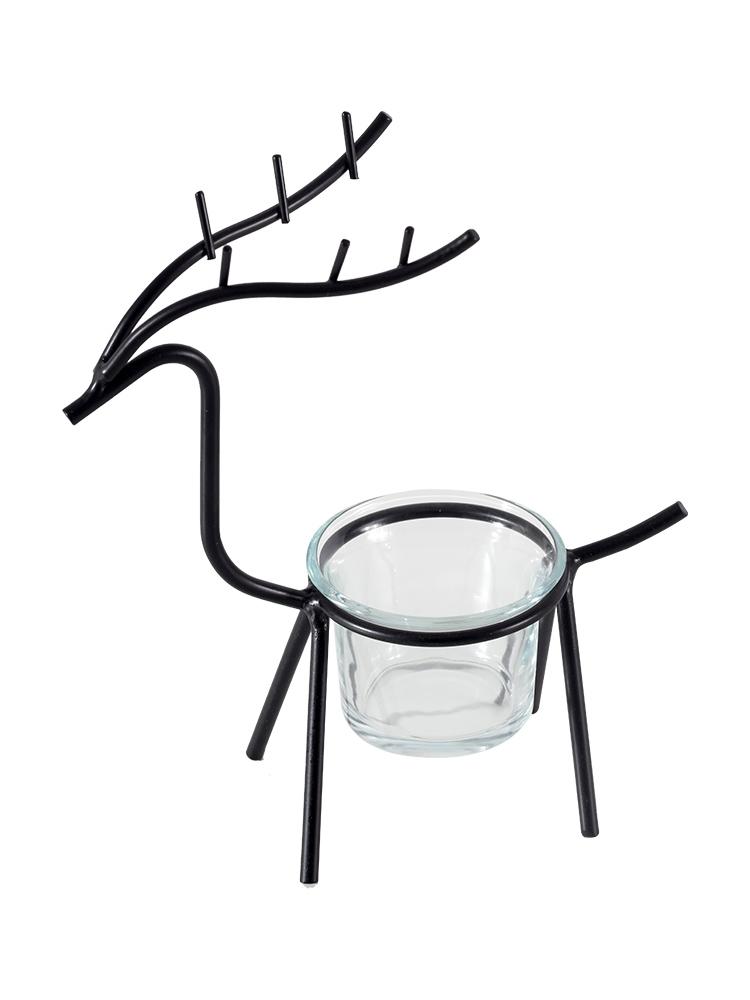

Candle Holders Nordic Style Elk Candlestick Living Room Dining Table Romantic Wedding Decoration Bar Party Bougeoir Home Decor