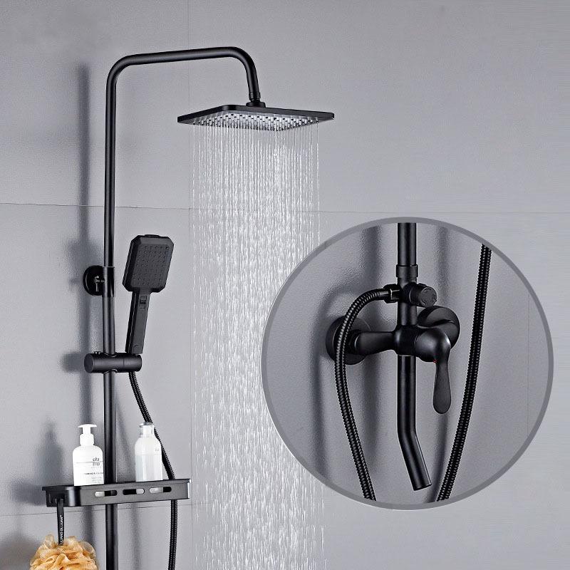 

Bathroom Shower Sets Copper And Black Set, Shower, Head, Hand Spray, Faucet