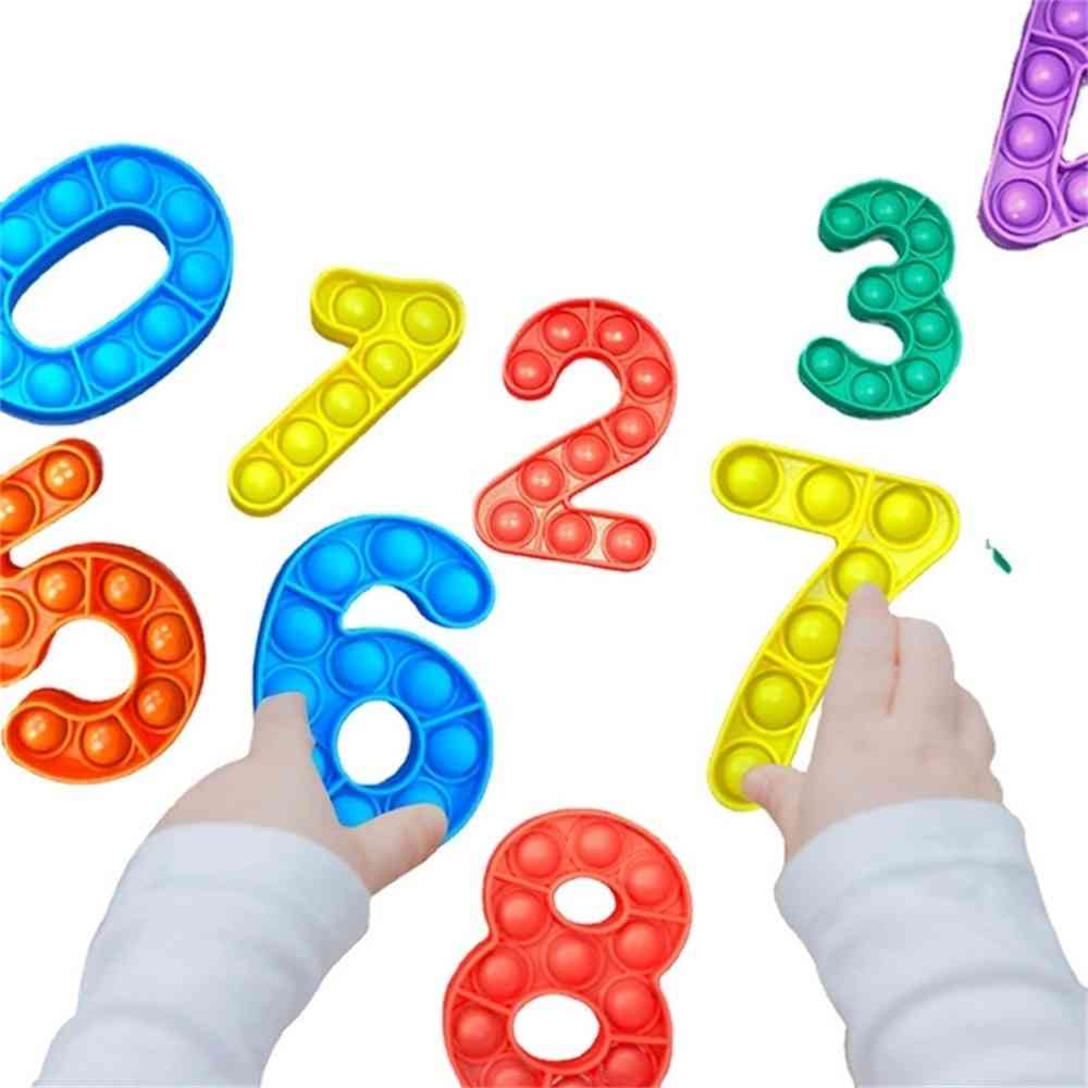 

Children Number Push Popit Bubble Fidget Sensory Toy Stress Reliever Stress Relief Toys Sensory Toys Stress And Anxiety Relief Toys GG31808