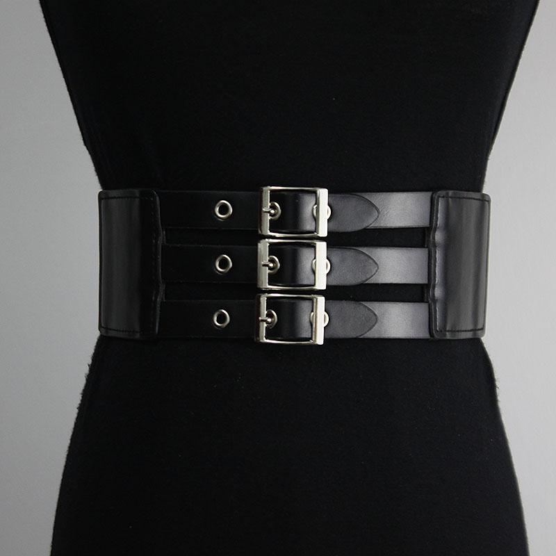 

Belts Women Ultra Super Wide Belt Black Cummerbund Elastic Corset Accesoories Female Decorations Body Shaping Girdle