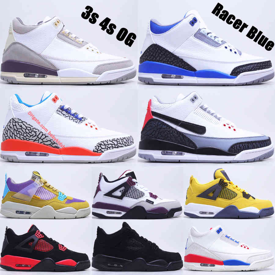 

Shoes Racer Blue 3s 4s Basketball Leather Black Cat Paris Fire Red 30th Tour Yellow Mens Womens Sneakers Size 5.5-13