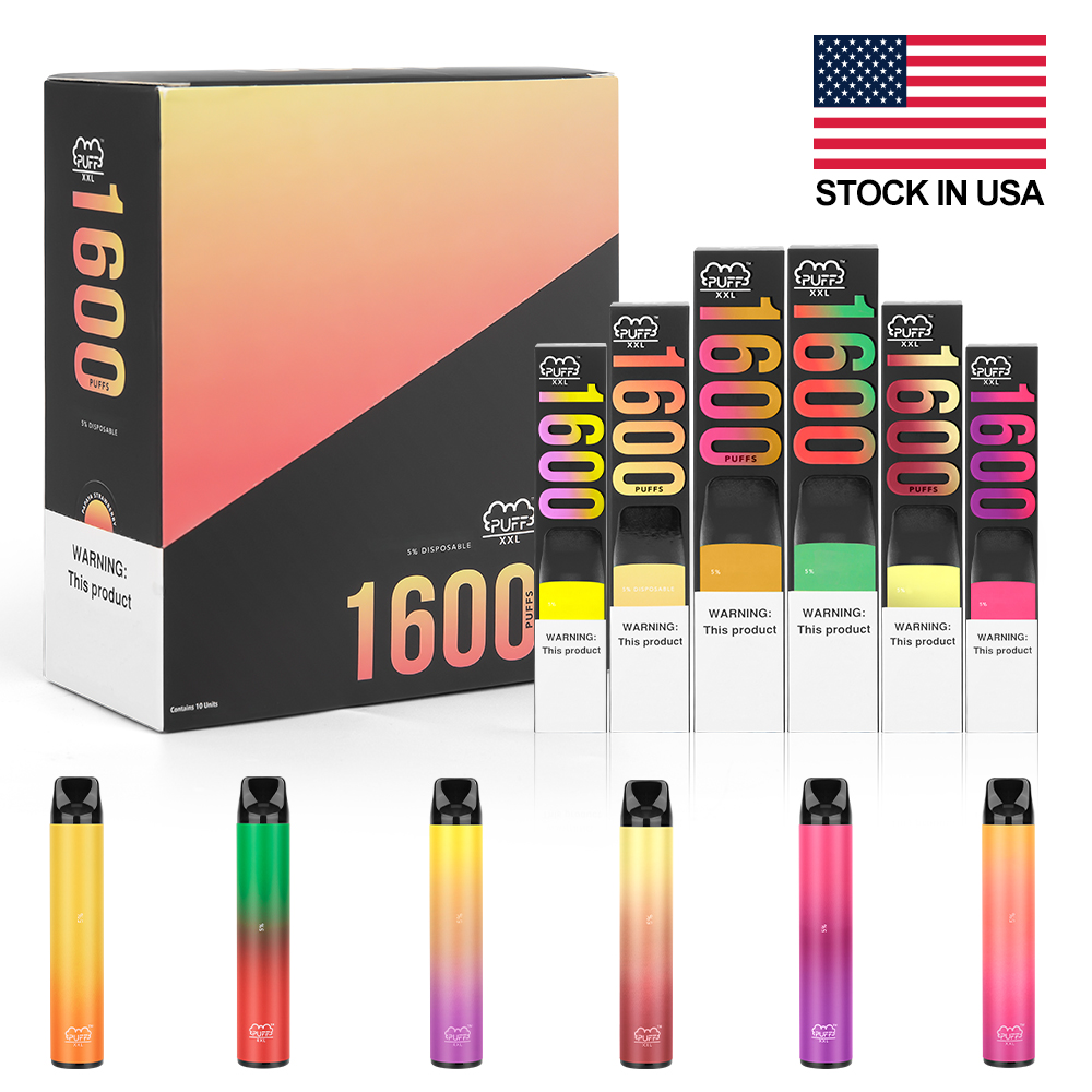 

Disposable Vape Dropshipping Puff Bars XXL E Cigarettes 50 Colors Device 1600 Puffs 650mAh 4ml 2 In 1 Vapes With Valid Code Pods Cartridges Vaporizer Wholesale