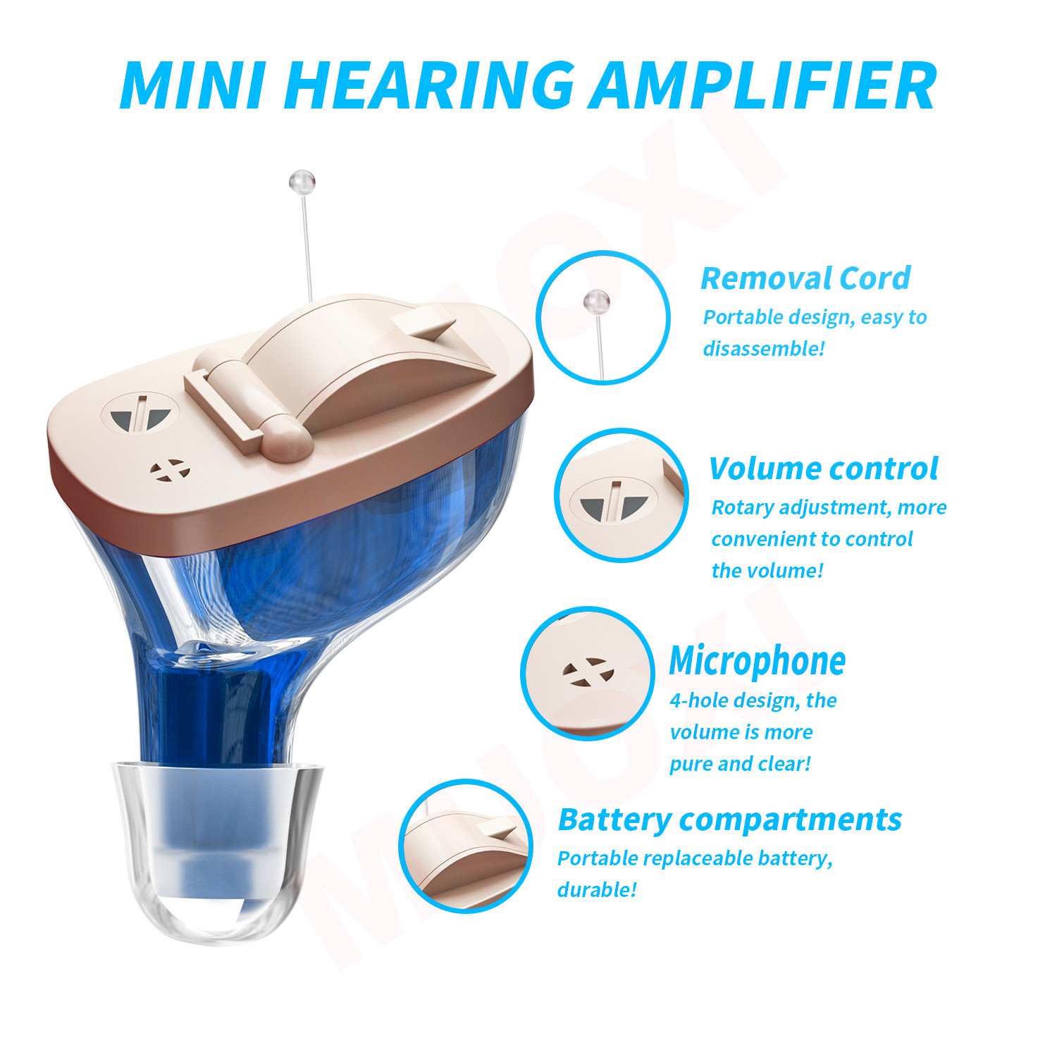 

2021 new best CIC Audifonos Hearing Aid Hearing Amplifier Ear Hearing Aid for The Elderly Sound Amplifier for Loss AidsScouts