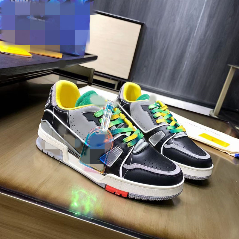 

Designer Fashion Trainer sneaker intage Casual Shoes Virgils alligator-embossed black Grey Brown White Green calf leather French Ablohs Mens Shoe lkjjj0001