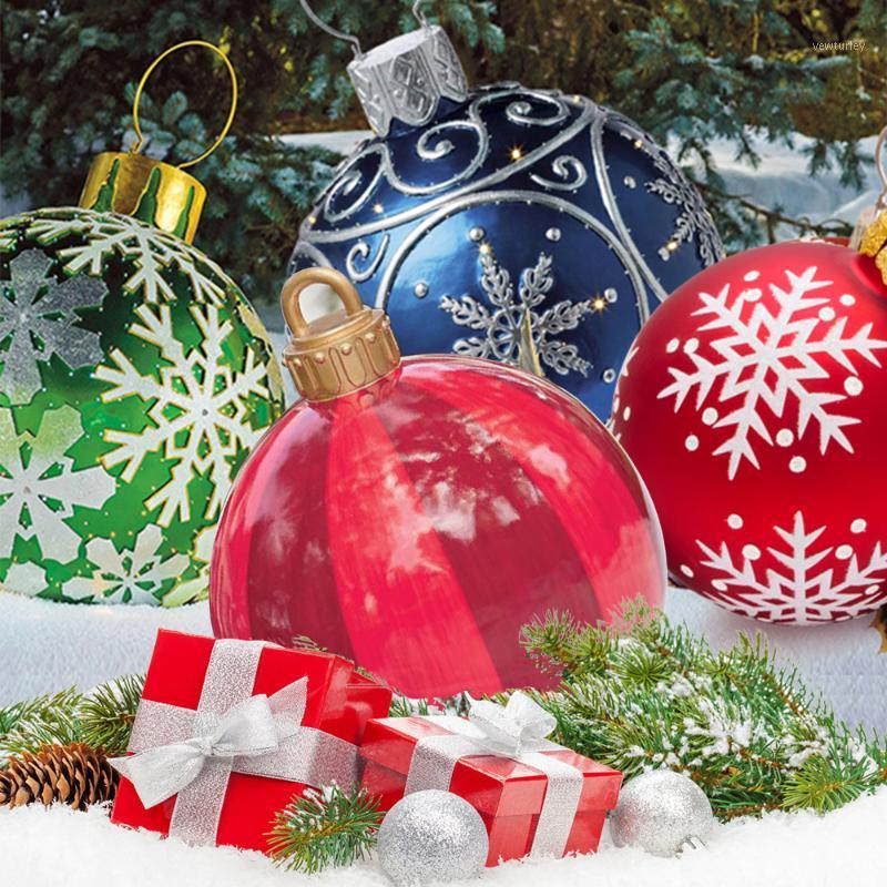 

Party Decoration 60cm Christmas Balls Outdoor Atmosphere Xmas Tree Ornament PVC Inflatable Toy Home Gift 2022 Latest