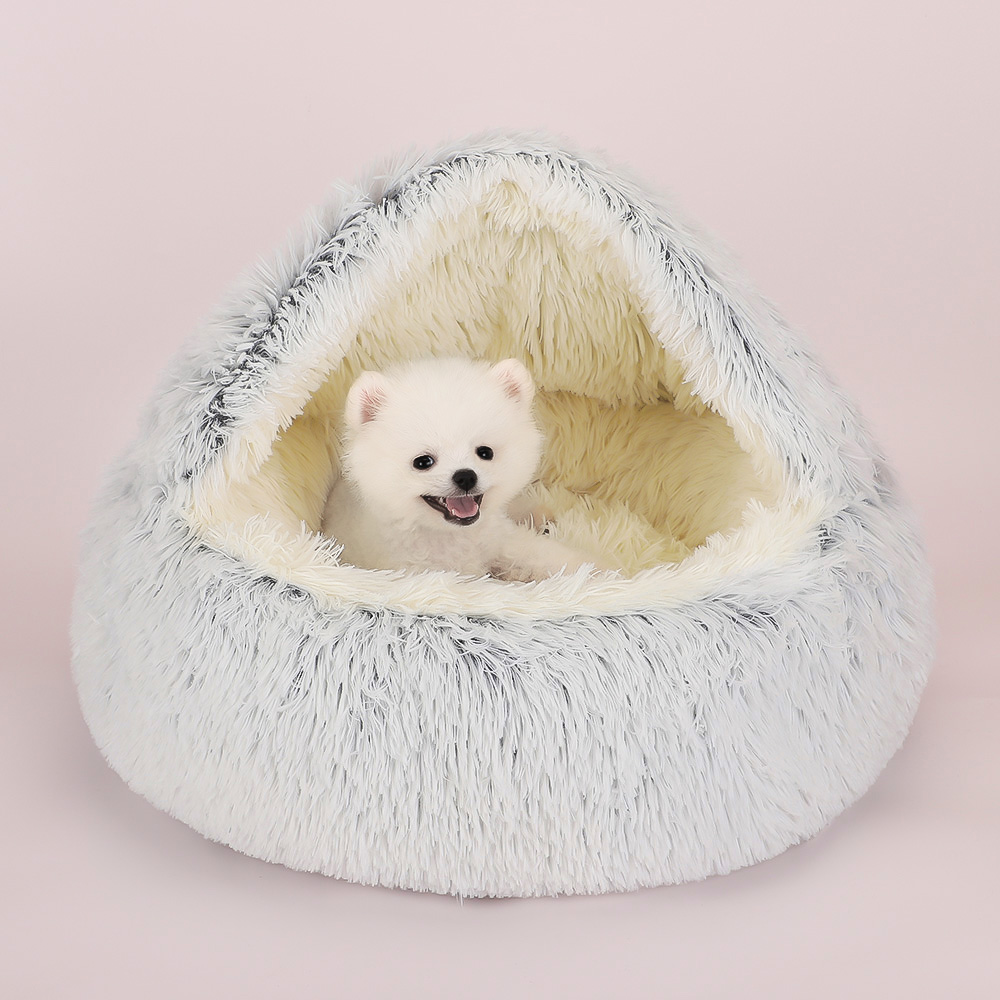 

Winter 2 In 1 Cat Bed House ong Push Dog Bed Donut Cave Cudder Warm Seeping Bag Sofa Cushion Nest for Sma Puppies Kitten