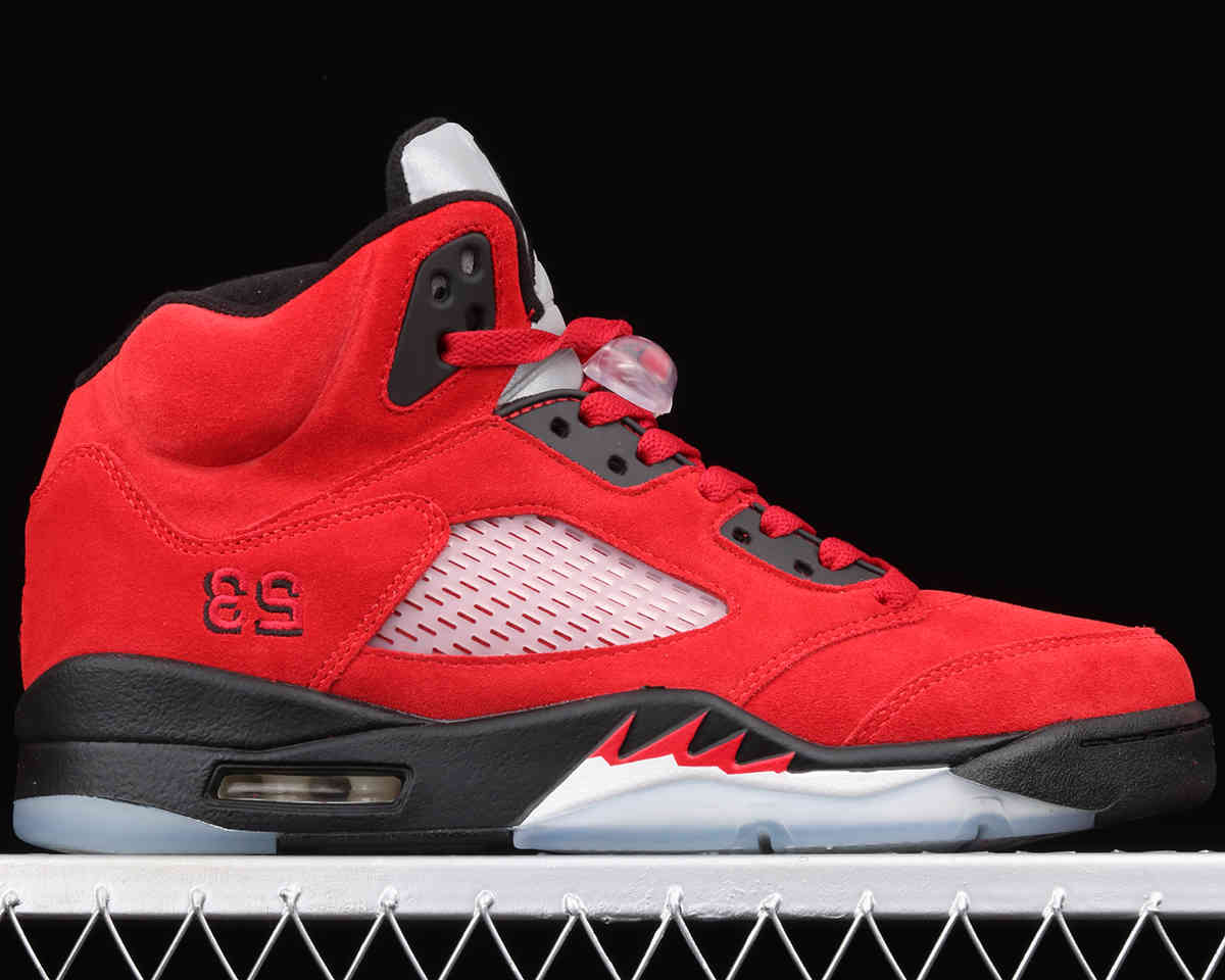 

Authentic DMP Raging Bull Red Suede Basketball shoes 5s Top Quality Jumpman 5 Fashion sneaker