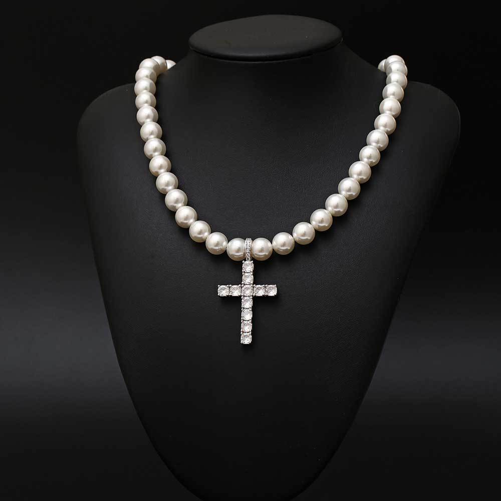 

cross pearl men necklace Jewelry Letter Diamond Butterfly Necklace Valentines Day women girls high end elegant choker Lady Wedding Engagement Gift wholesale