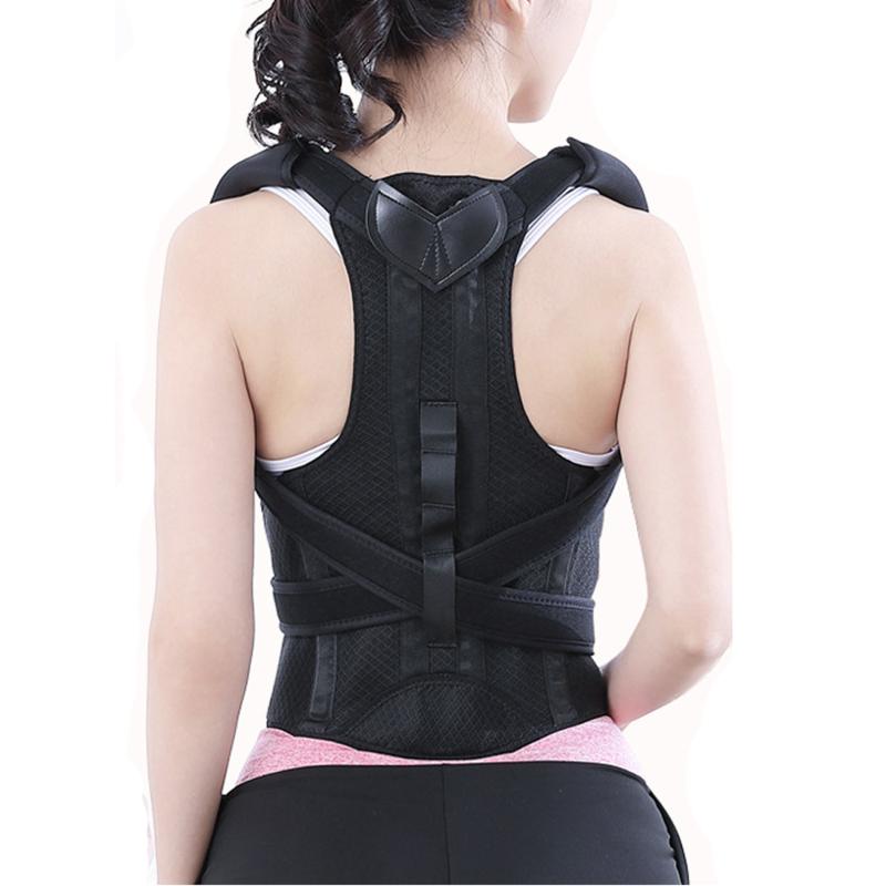 

Posture Corrector Back Brace Clavicle Support Stop Slouching And Hunching Adjustable Trainer Unisex, Black;blue