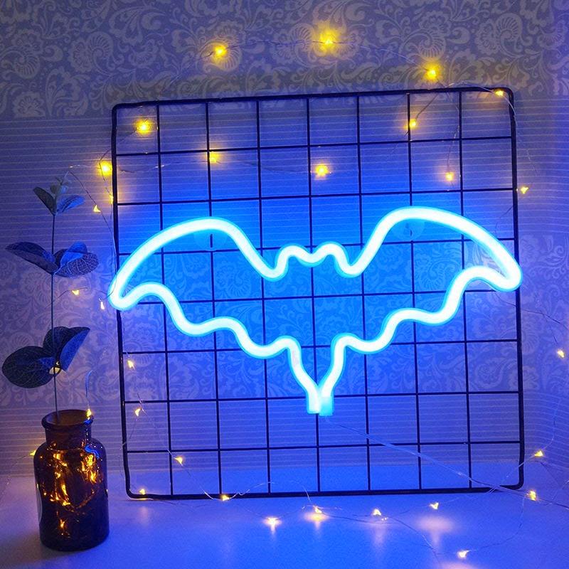 

Night Lights Led Bat Shape Holiday Party Decoration Bedroom Neon Indoor And Outdoor C1