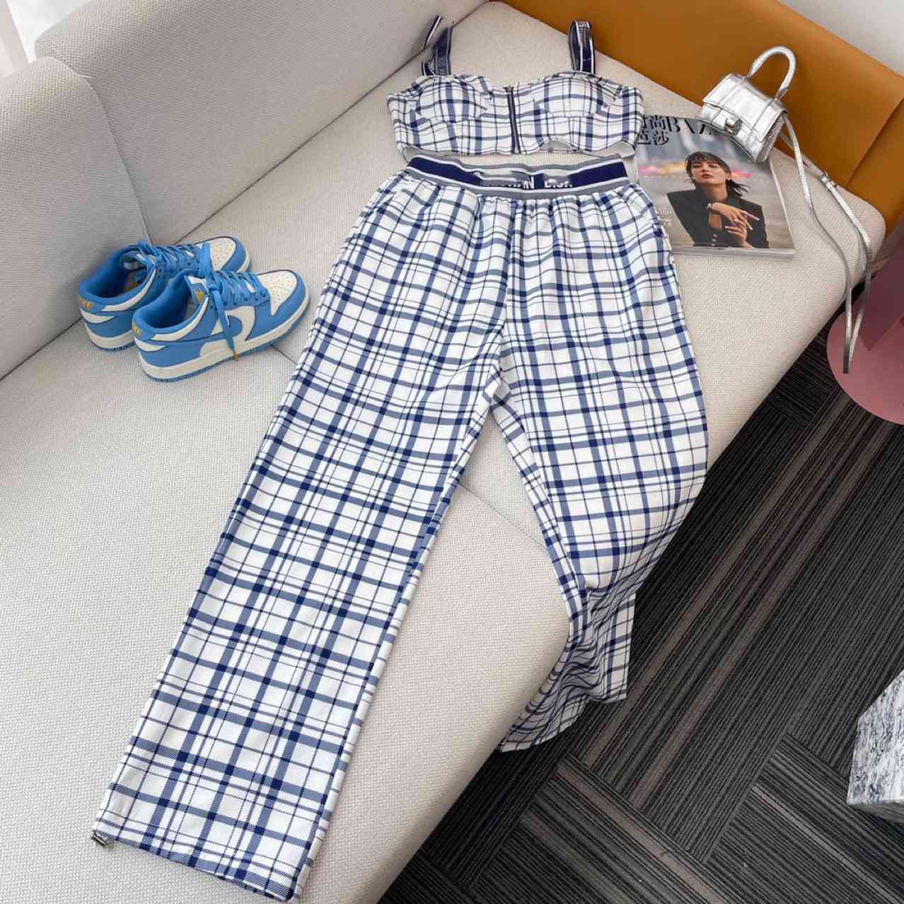 

casual pants d home fashion suit women's summer short suspender strapless vest high waist elastic loose thin versatile, Black;white