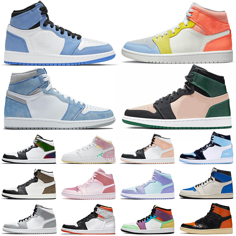 

Great Seller Jumpman 1 1s basketball shoes women men University Blue Hyper Royal Arctic Orange Paint Drip mens trainers sports sneakers Wholesale Dropshipping, 1s wolf grey high
