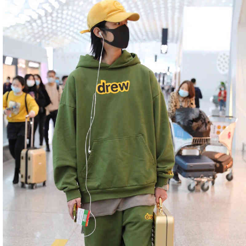 

Men's Fashion Brand Ins Kanye Fog Justin Bieber Drew Hoodie and Plush, Black