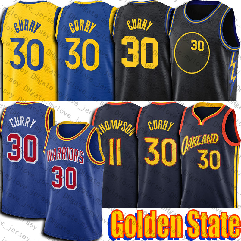 

Stephen 30 Curry Jersey Basketball Klay 11 James Thompson 33 Wiseman Jerseys Golden 2022 States City Warriores