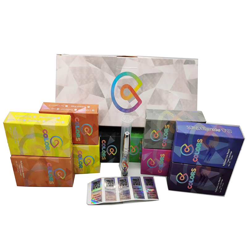 

Colors Vape Cartridges 0.8ml Carts Ceramic Atomizers 510 Cartridge Metal Round Mouthpiece Thick Oil Vaporizer Empty E-Cigarettes 10 Strains Packaging box