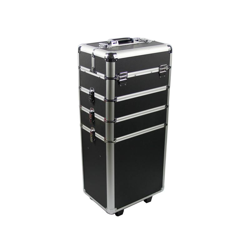 

Makeup Case 4-in-1 Draw-bar Large Organizer Hard Box Roller Small Wheels Professional Travel Included For Girls 180821310 Cosmetic Bags & Ca