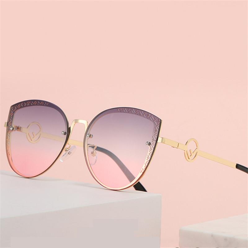 

style retro cat f designer sunglasses women men vintage oversized pink sun glasses shades uv400 accessory eyeglasses, White;black