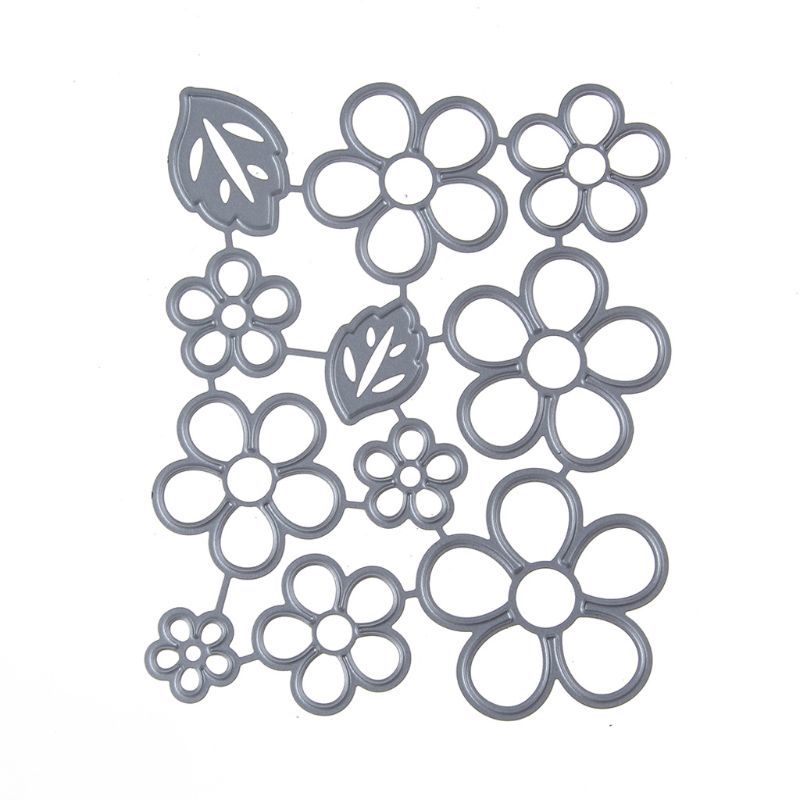 Five Sheet Flower Metals Stamping Stencil Scrapbooking Diy Album Stamp Paper Card Embossing Decor Craft-image-691623346