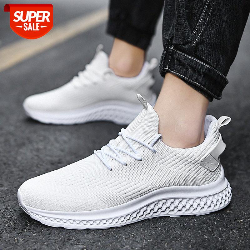 

summer large size men's shoes korean fashion trend breathable mesh fly woven sports running #yl4o