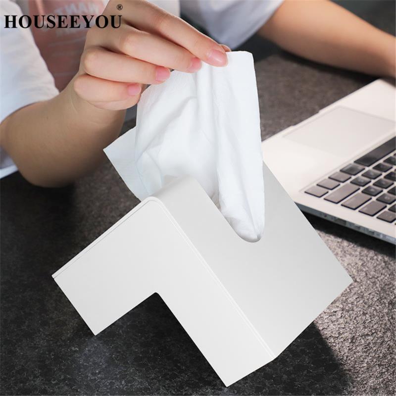 

Tissue Boxes & Napkins Nordic Box Creative Container Design Plastic Home Bathroom Paper Dispenser Towel Napkin Case Decor