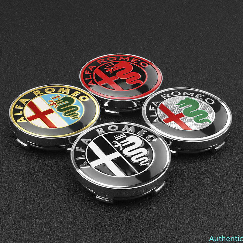 

4pcs 56/60mm Wheel Center Hub Caps Car Emblem Badge Wheel Center Cap For Alfa Romeo Giulietta Spider GT Giulia Mito 147 156 159