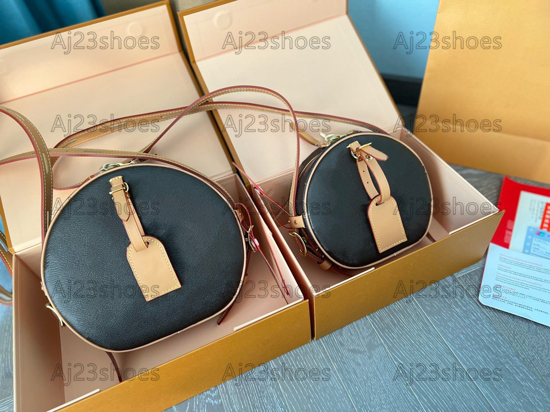 

Classic Hat Box designers Womens Shoulder Bags Travel Cross Body Bag Luggage Tag Purse Wallet Compact Mini Small Boite Chapeau Souple PM MM Handbag M45647, 01