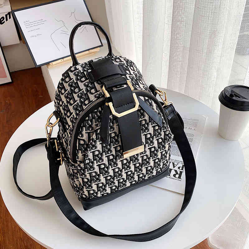 

55% OFF high quality bag Double shoulder women's early autumn new trendy Korean fashion Canvas Backpack ins Single Shoulder Messenger Bag, Blue