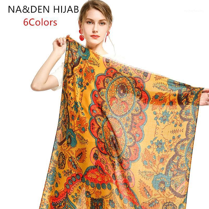 

Scarves Viscose Flower Printing Long Muffler Muslim Hijab Hi-Q Beach Wraps Winter Scarf Islamic Solid Shalws 10pcs/lot