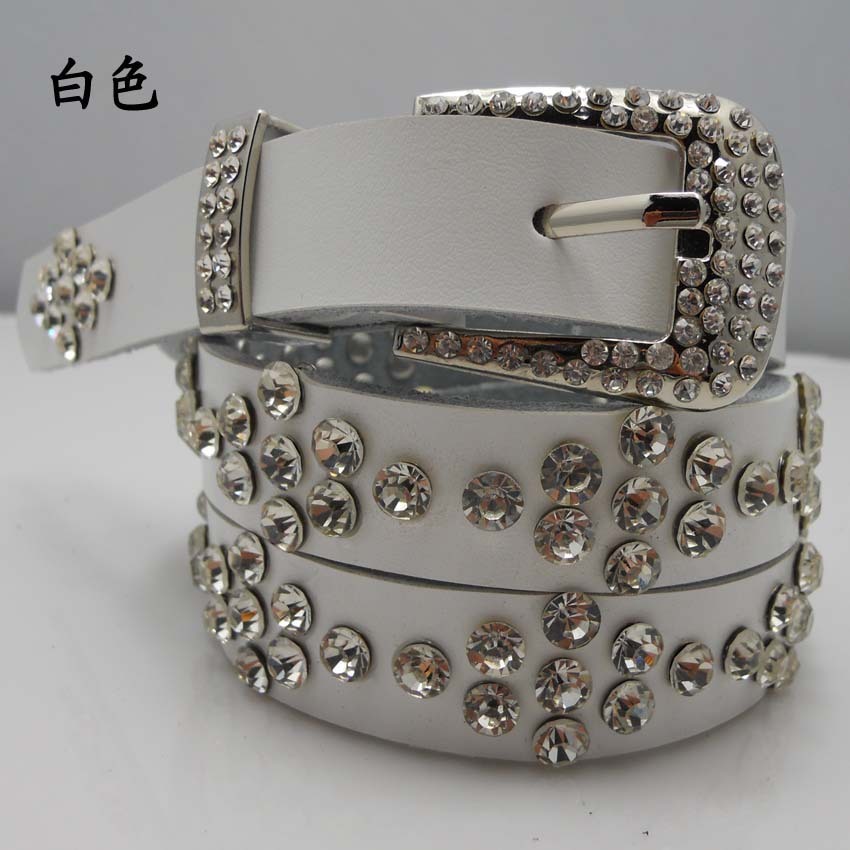 

Designer belts 2023 Fashion decorative narrow women's pure cow leather diamond inlaid versatile and trouser belt
