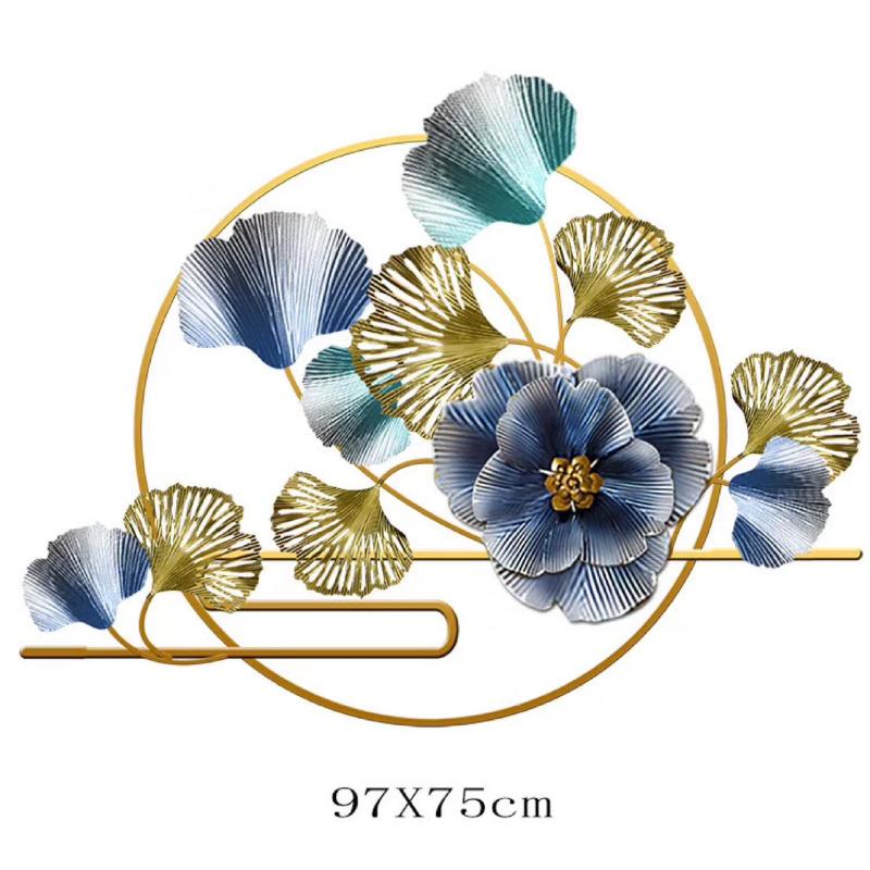 

Creative Ideas Of Hanging Ornaments On TV Background Wall In Ginkgo Biloba Decoration Model Room Iron Art El Decorative Objects & Figurines