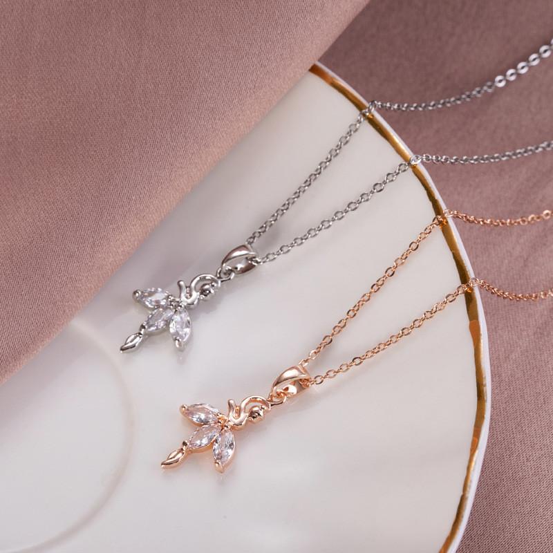 

Pendant Necklaces Classic Mini Ballet Dancer Zircon Necklace Stainless Steel Chain For Women Girls Geometric Copper Charms Choker Jewelry