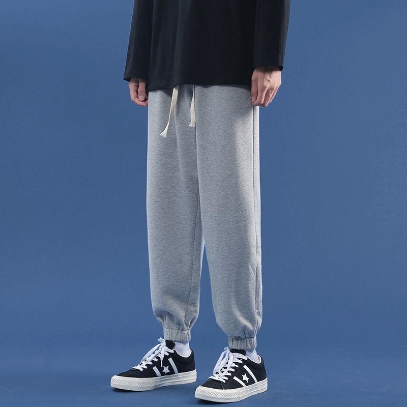 

Men's Pants Casual Sports Pants, Straight Waist Stretch Loose Coat, Spring, 2021, Black