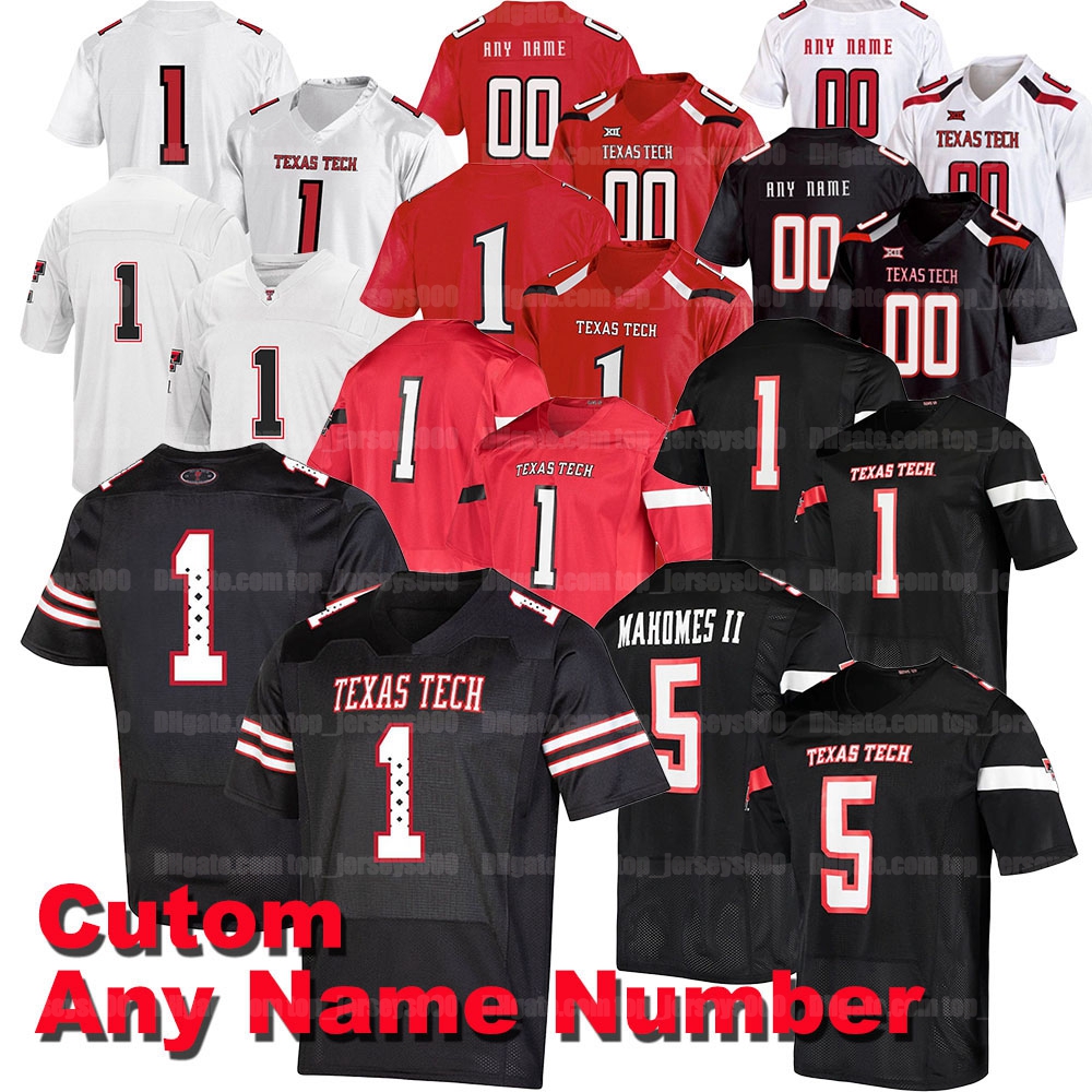 

Custom Texas Tech TTU Football Jersey Erik Ezukanma Patrick Mahomes II Tyler Shough Tahj Brooks Travis Koontz Riko Jeffers Jett Duffey Alan Bowman Armand Shyne White, As shown