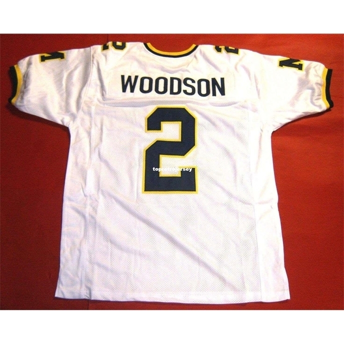 

Cheap #2 CHARLES retro WOODSON CUSTOM MICHIGAN WOLVERINES White JERSEY BLOCK Mens Stitching Retro Size S-5XL Football jerseys