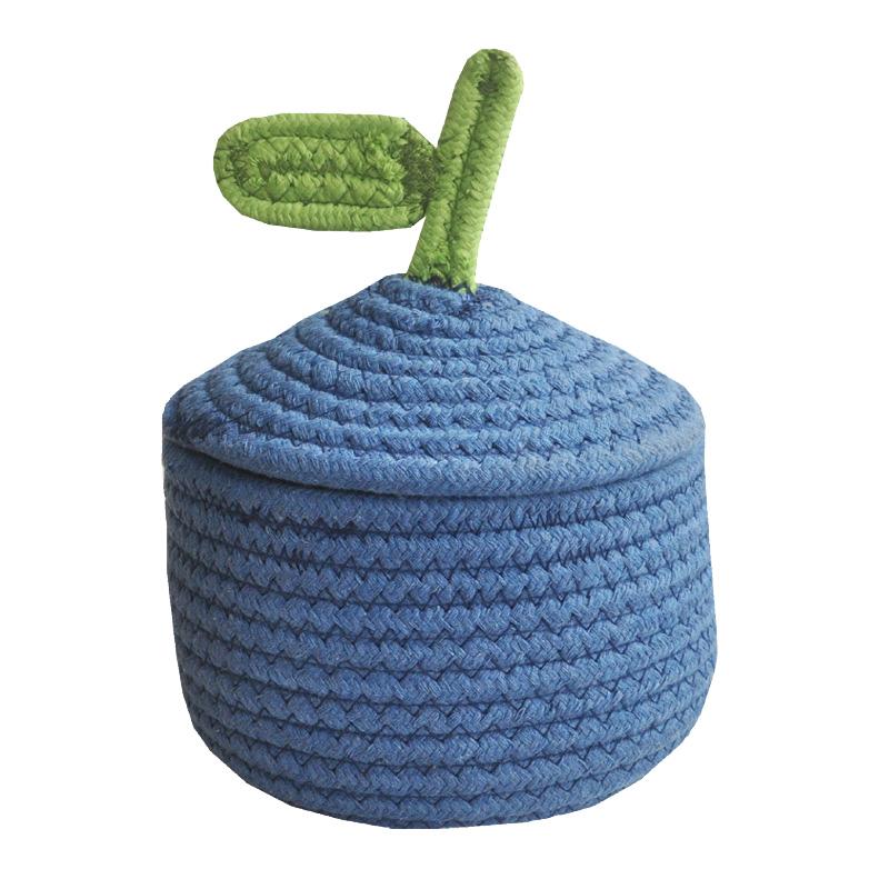 

Cotton Thread Storage Box Cosmetic Snack With Lid Desktop Key Wallet Sundries Decorative Baskets