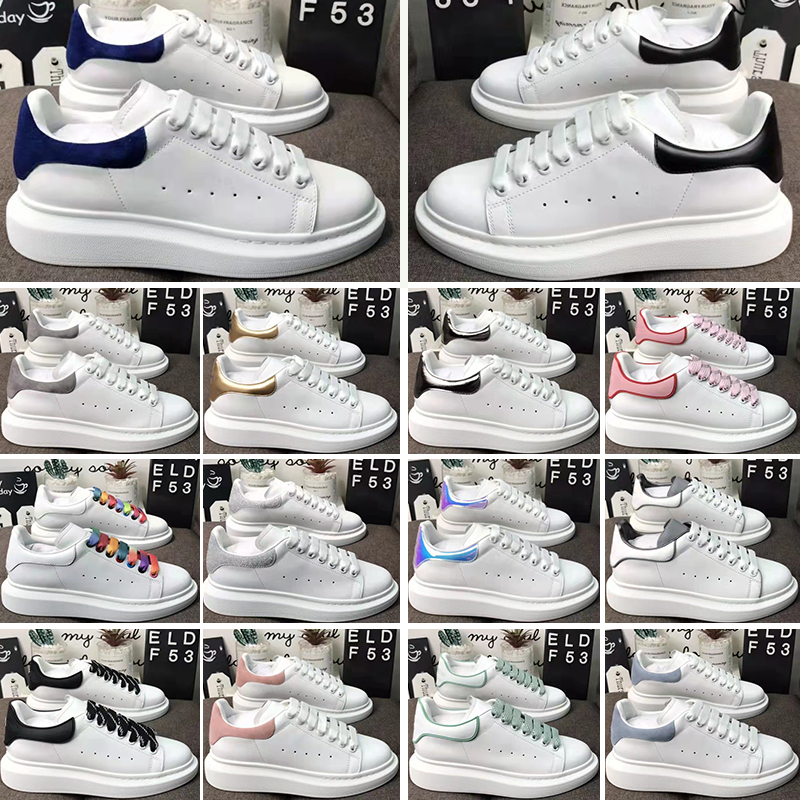 

Top Quality Men Women Casual Shoes Designers Sneaker Reflective Fashion Genuine Leather Velet Platform Flat Mens Trainers, Color 16