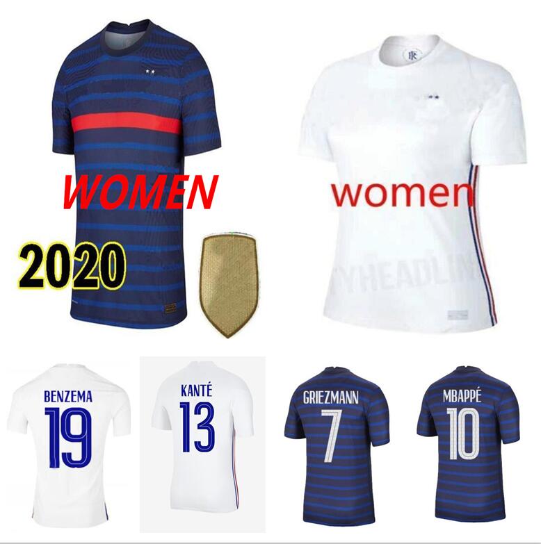 

2021 2022 WOMEN France soccer jerseys 21/22 Benzema POGBA GRIEZMANN PAYET KANTE Mbappe Football shirts PAVARD home away femmes maillot de foot, Black;yellow