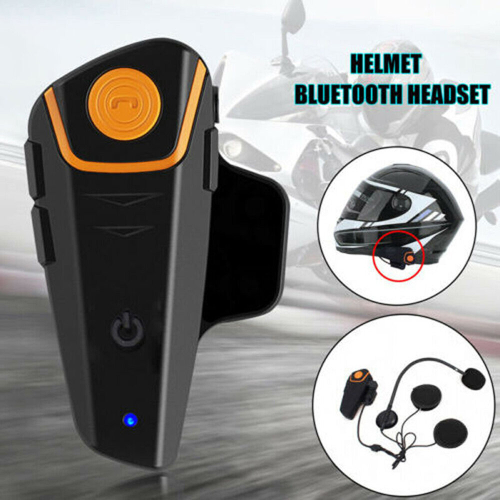 

[Stock in PH] Light Motorcycle HD Bluetooth wireless music headset helmet wireless call headset, Black