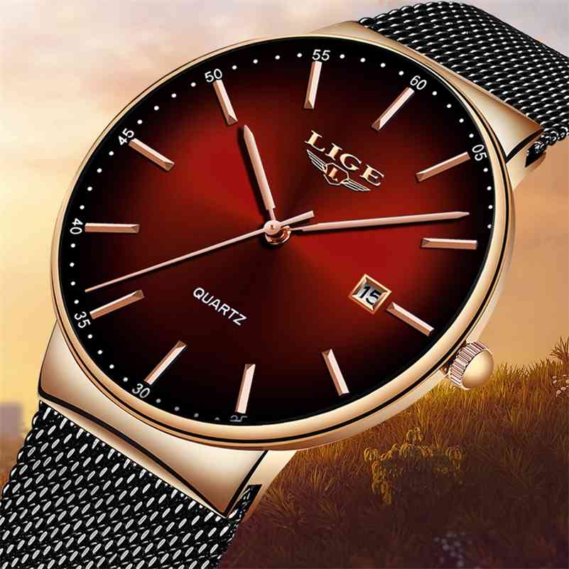 

Ultra thin Ladies Watch Brand Luxury Women Watches Waterproof Rose Gold Stainless Steel Quartz Calendar Wrist Watch montre femme 210517, Rose gold green
