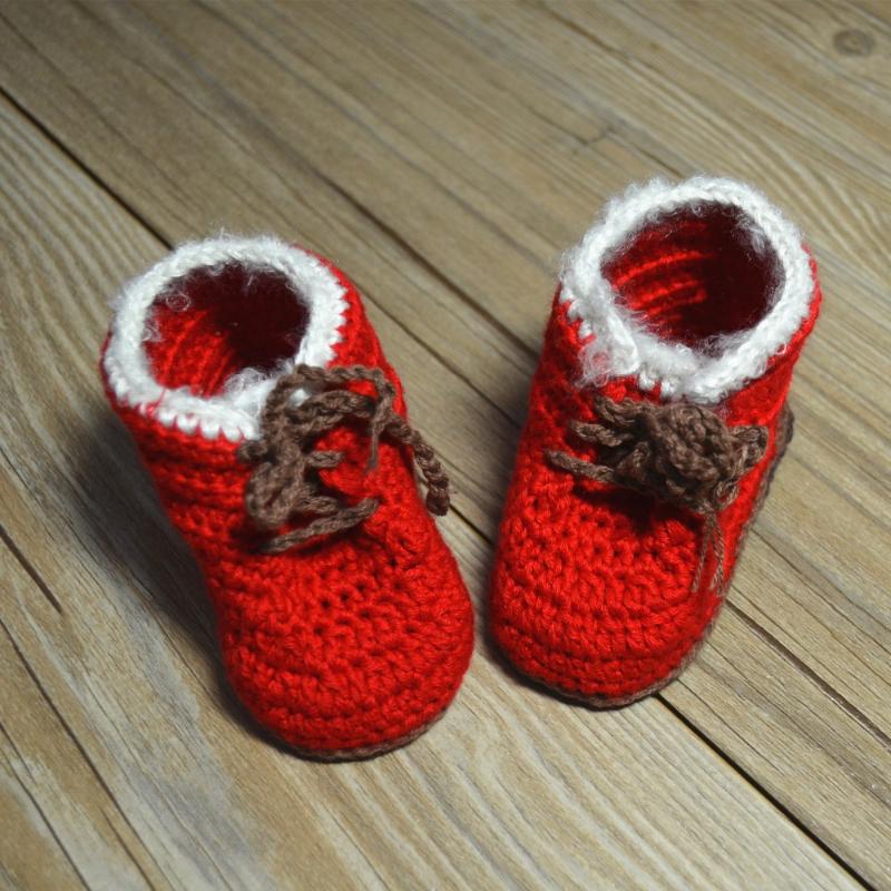 

First Walkers QYFLYXUEQYFLYXUE-baby Wool,handmade Shoes,christmas Baby Gift Shoes,todder Shoes 0-6M 6-12M Free